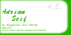 adrian seif business card